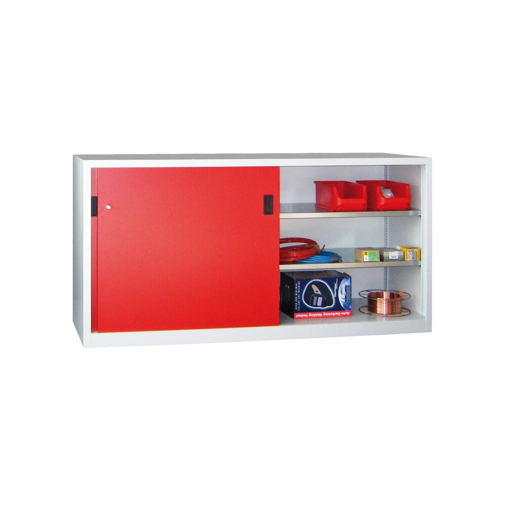 PAVOY Schiebetürenschrank mit 4 Fachböden + Trennwand, HxBxT 1.000 x 2.000 x 400 mm, anthrazitgrau, anthrazitgrau Produktabbildung Nr. 1: PAVOY Schiebetürenschrank mit 4 Fachböden + Trennwand, HxBxT 1.000 x 2.000 x 400 mm, anthrazitgrau, anthrazitgrau