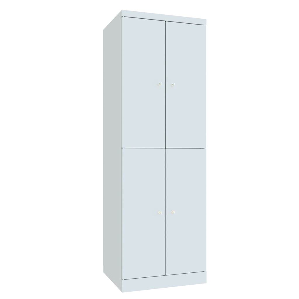 Produktabbildung Nr. 4: PAVOY Schließfachschrank mit aufschlagenden Türen, 2 x 2 Fächer, HxBxT 1.800 x 600 x 500 mm, lichtgrau, lichtgrau