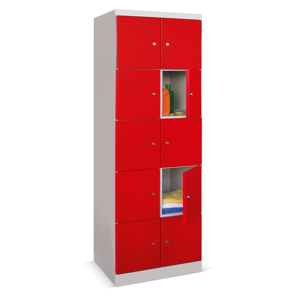 Produktabbildung Nr. 2: PAVOY Schließfachschrank mit aufschlagenden Türen, 2 x 2 Fächer, HxBxT 1.800 x 600 x 500 mm, lichtgrau, lichtgrau
