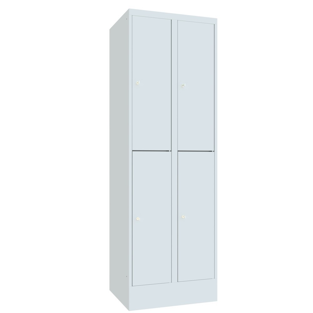 Produktabbildung Nr. 2: PAVOY Schließfachschrank, 2 x 2 Fächer, HxBxT 1.850 x 600 x 500 mm, lichtgrau, lichtgrau