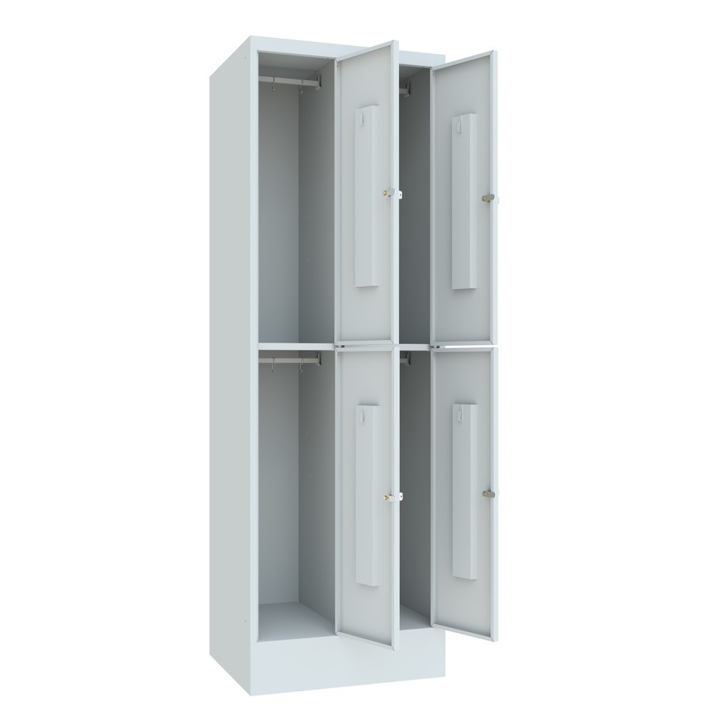 Produktabbildung Nr. 3: PAVOY Schließfachschrank, 2 x 2 Fächer, HxBxT 1.850 x 600 x 500 mm, lichtgrau, lichtgrau