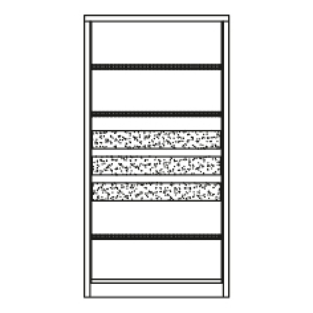 Produktabbildung Nr. 6: PAVOY Schwerlastschrank Premium, 3 Fachböden + Schubladen 3x125 mm, himmelblau, lichtgrau