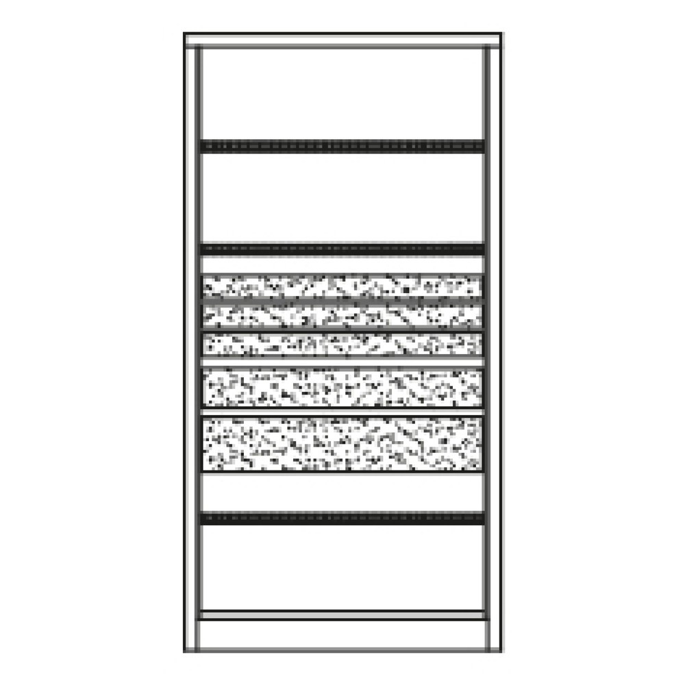 Produktabbildung Nr. 6: PAVOY Schwerlastschrank Premium, 3 Fachböden + Schubladen 3x75 + 1x125 + 1x175 mm, enzianblau, lichtgrau