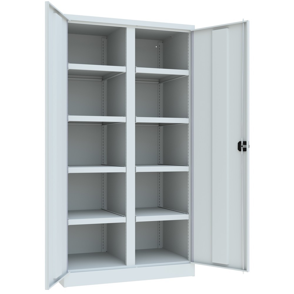 Produktabbildung Nr. 3: PAVOY Schwerlastschrank Premium mit Mittelwand, 8 Fachböden, lichtgrau, lichtgrau