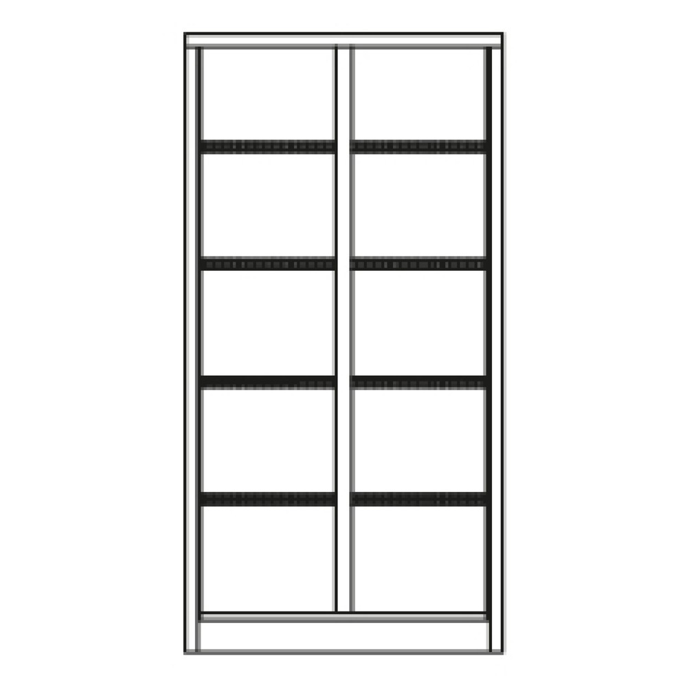 Produktabbildung Nr. 3: PAVOY Schwerlastschrank Premium mit Mittelwand, 8 Fachböden, himmelblau, lichtgrau