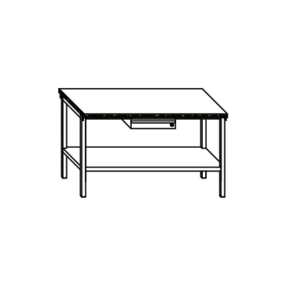 Produktabbildung Nr. 5: PAVOY Werktisch mit Schublade + Ablageboden, HxBxT 900 x 1.500 x 700 mm, anthrazitgrau, anthrazitgrau
