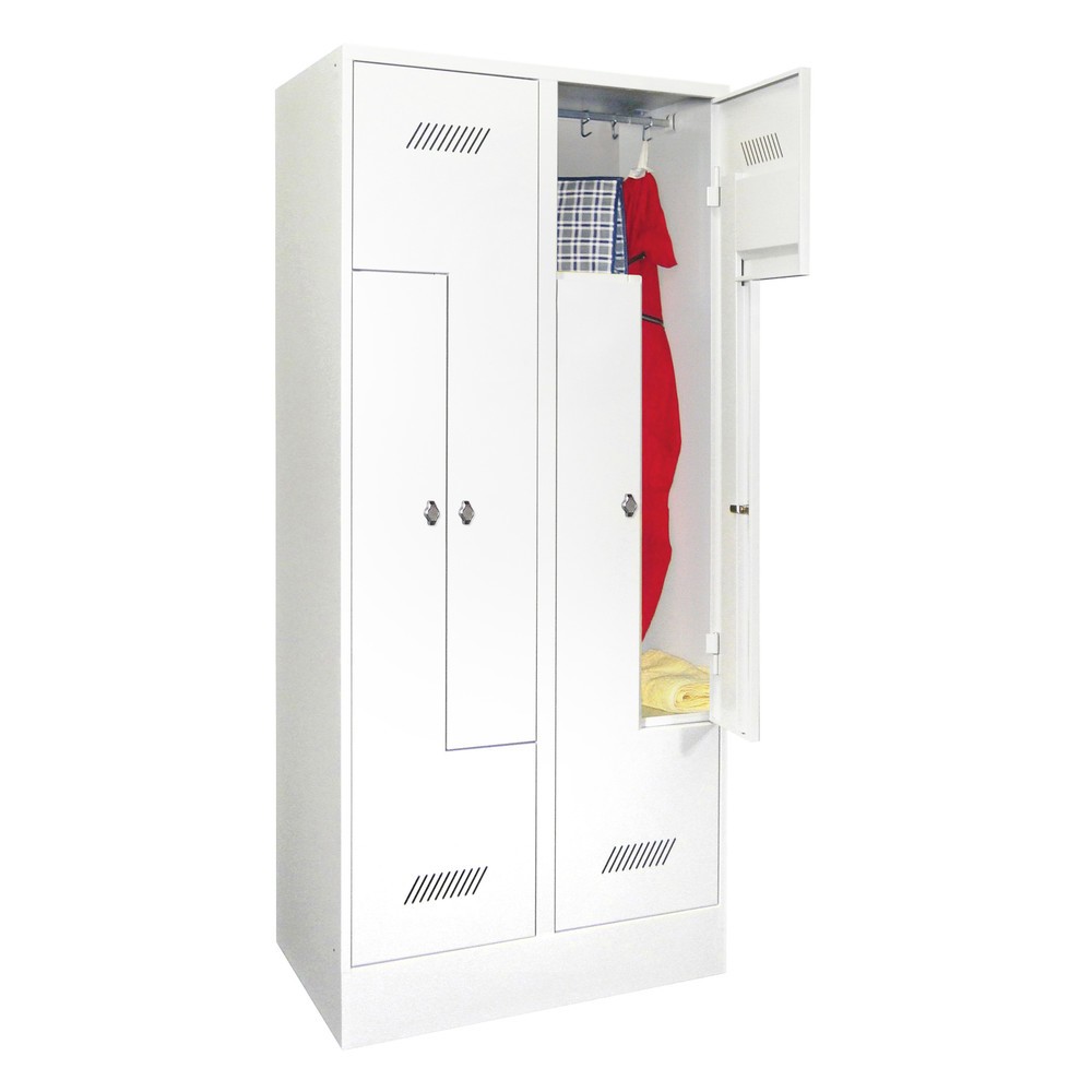 Produktabbildung: PAVOY Z-Schrank mit Sockel, 4 Abteile, HxBxT 1.850 x 800 x 500 mm