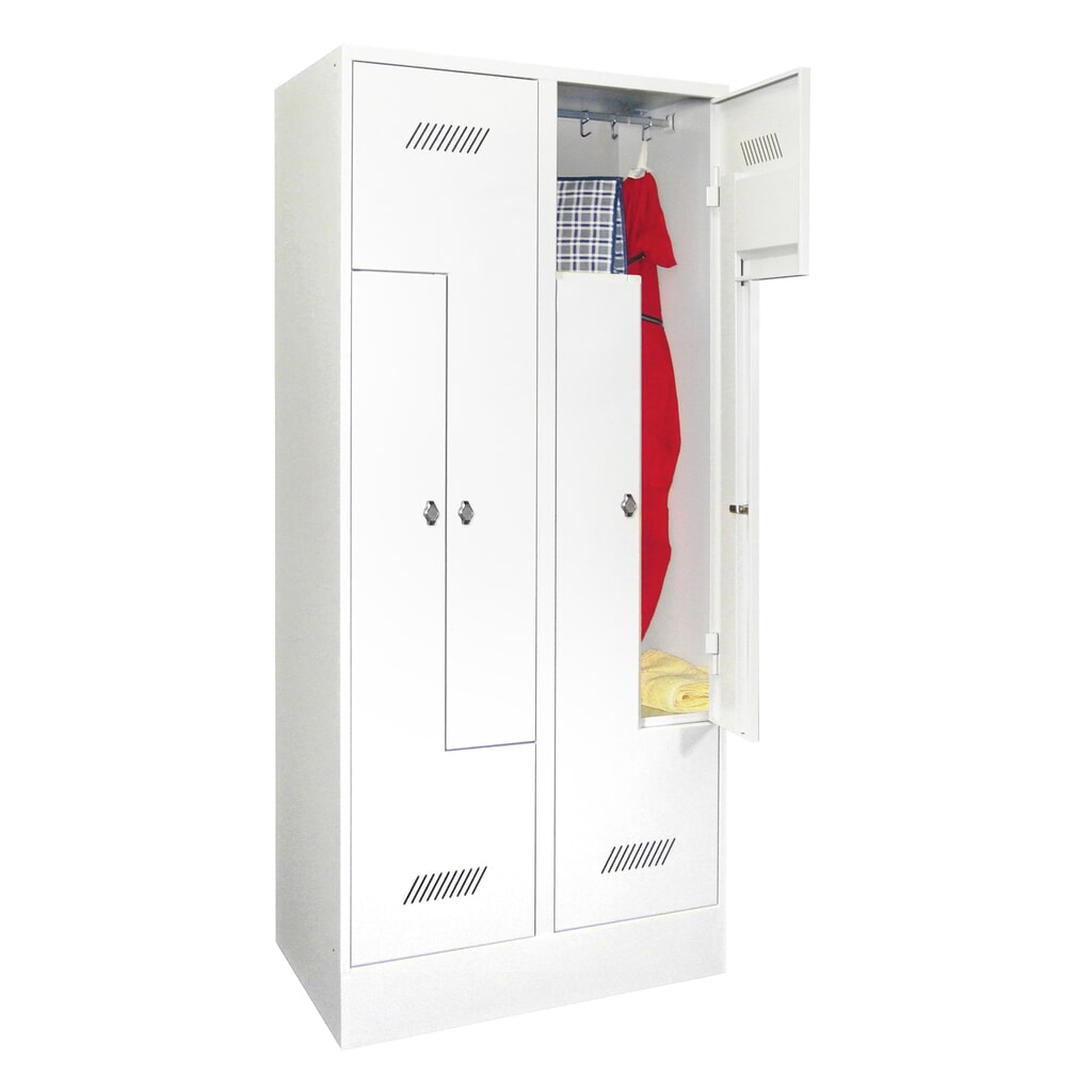 Produktabbildung: PAVOY Z-Schrank mit Sockel, 4 Abteile, HxBxT 1.850 x 800 x 500 mm