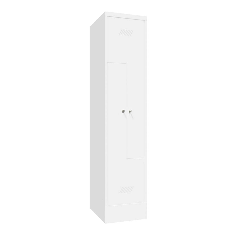 Produktabbildung Nr. 1: PAVOY Z-Spind, 2 Abteile, HxBxT 1.850 x 400 x 500 mm, reinweiß, reinweiß