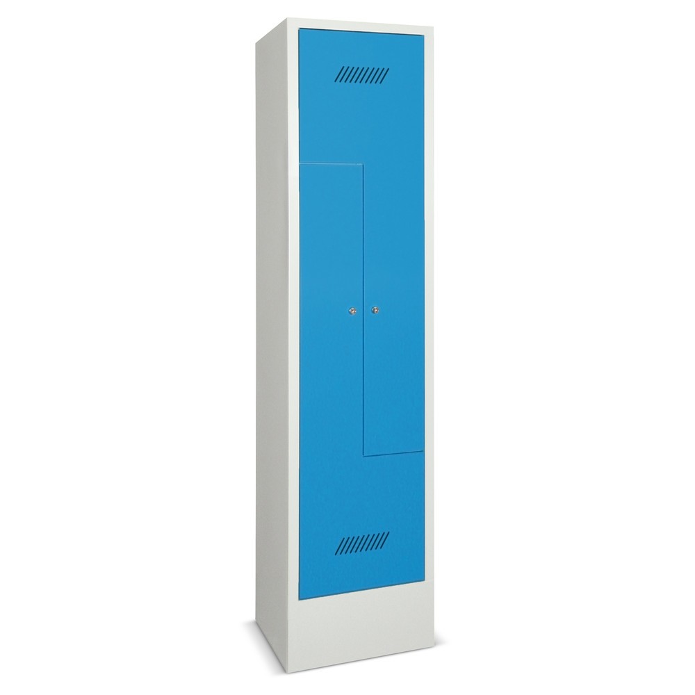 Produktabbildung Nr. 3: PAVOY Z-Spind, 2 Abteile, HxBxT 1.850 x 400 x 500 mm, enzianblau, lichtgrau