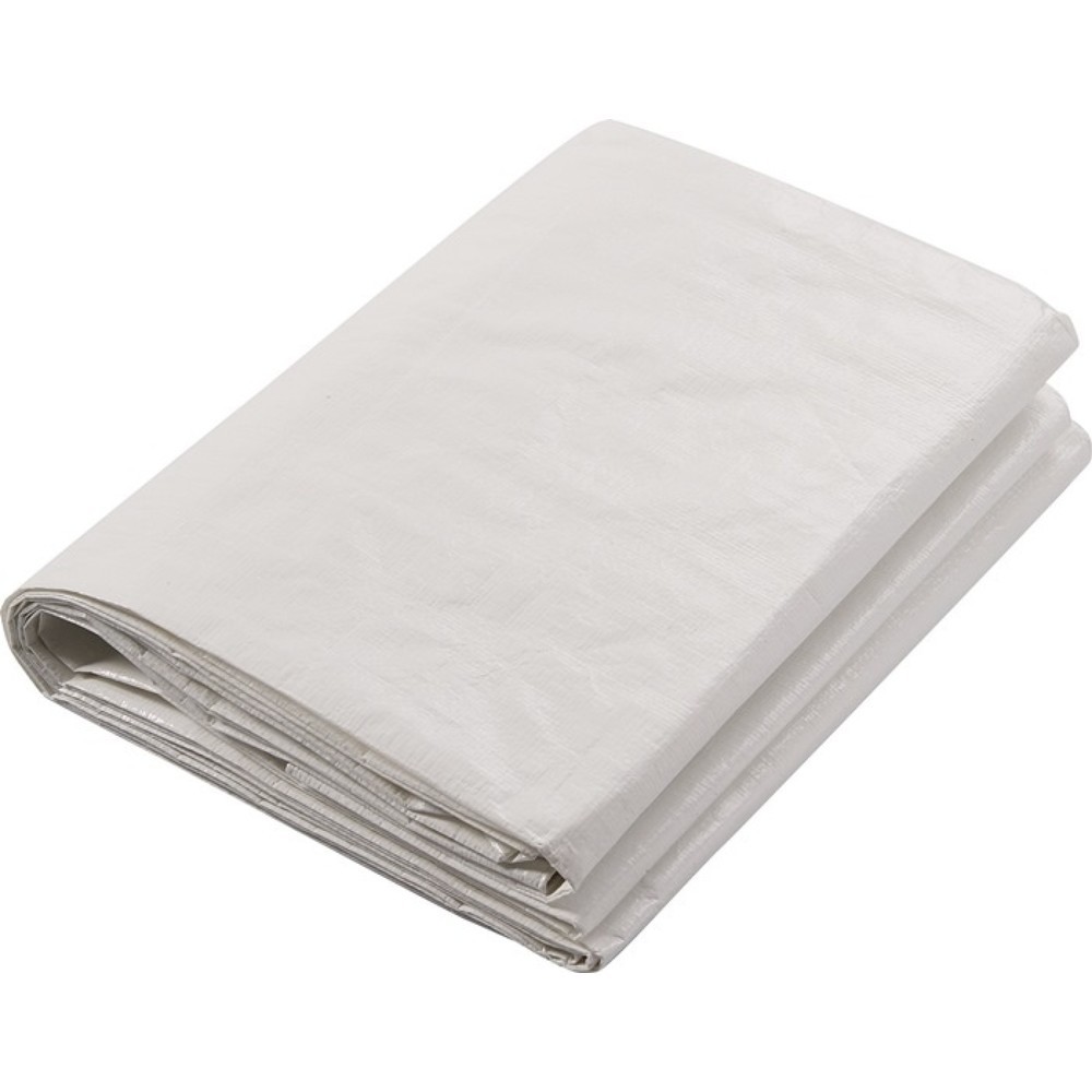 Produktabbildung: PE-Bauzaunplane, Länge 1,76 m Breite 3,41 m, weiß 140 g/m²
