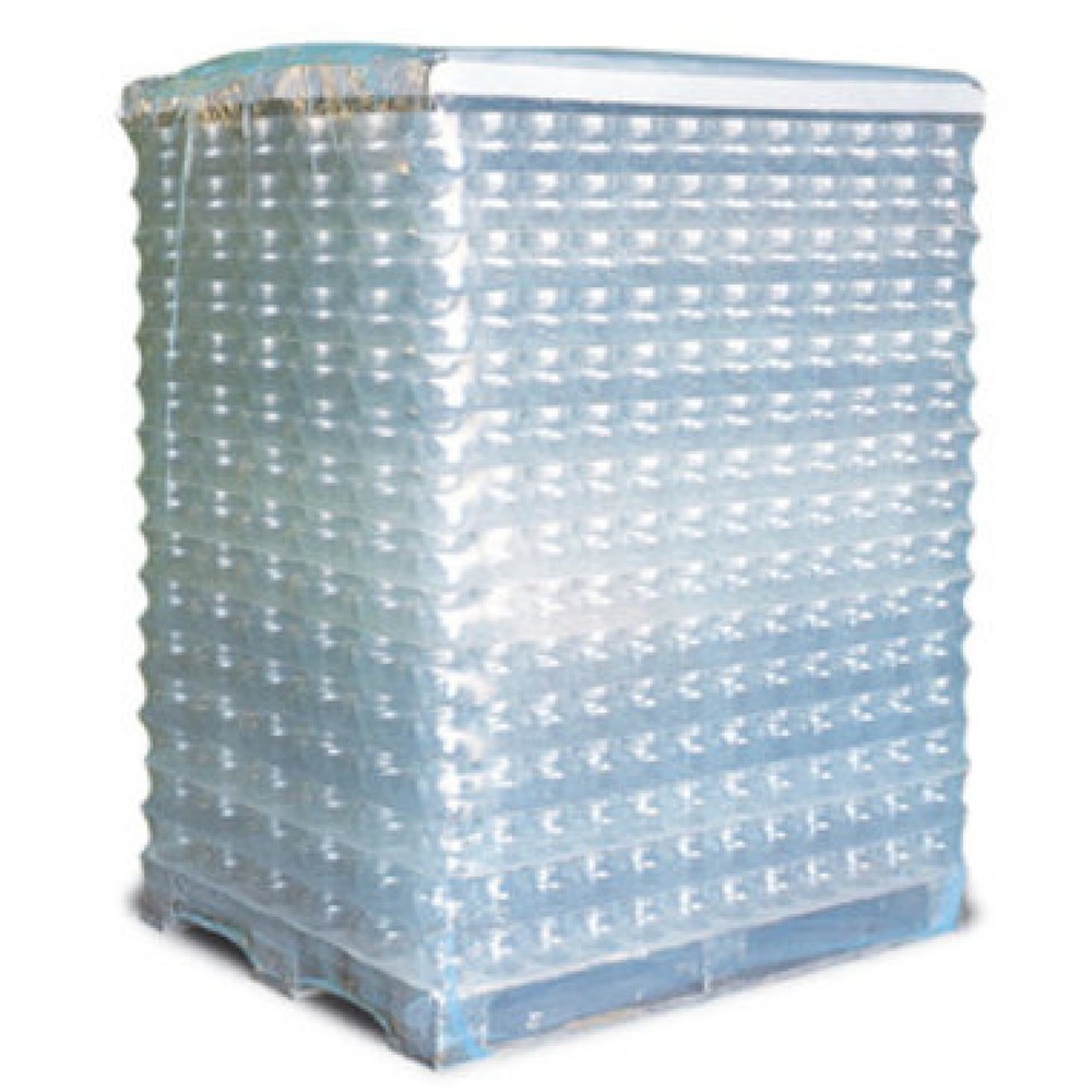 Produktabbildung: PE-Schrumpfhaube, 1250mm + 850mm x 1800mm (B + Seitenfalte x L), 90µ, transp.