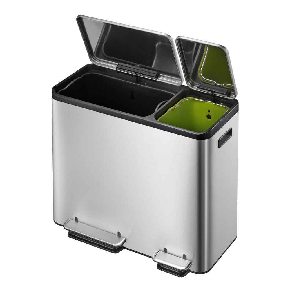 Produktabbildung Nr. 5: Pedal-Abfallsammler EcoCasa 30 + 15 l, Edelstahl matt