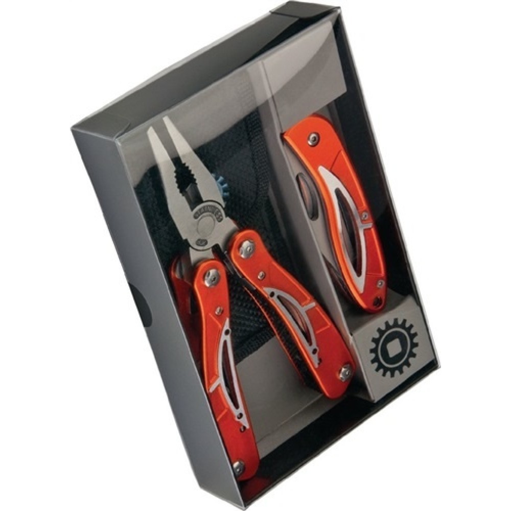 Produktabbildung: Multitool-Set rostfrei 10 tlg. mit extra Klappmesser