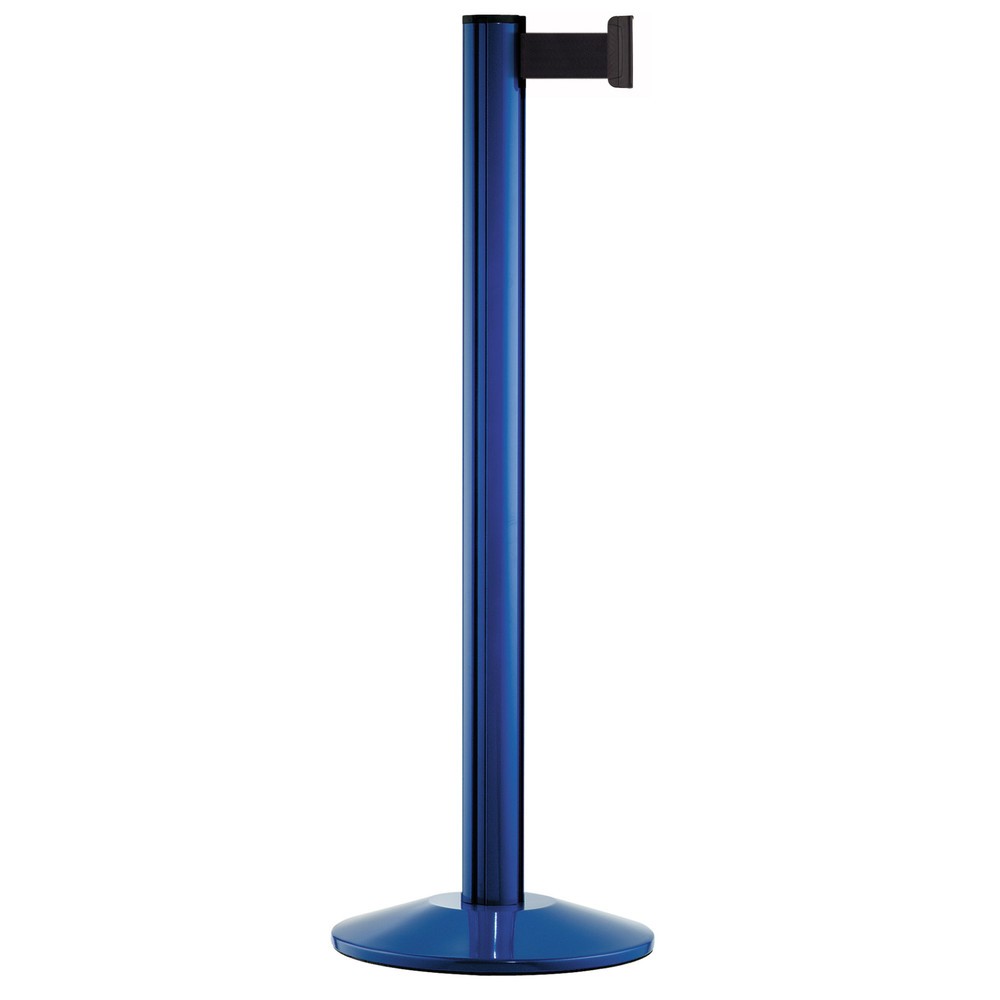 Produktabbildung: Personen-Leitsystem Classic, Ständer blau, Gurtfarbe schwarz
