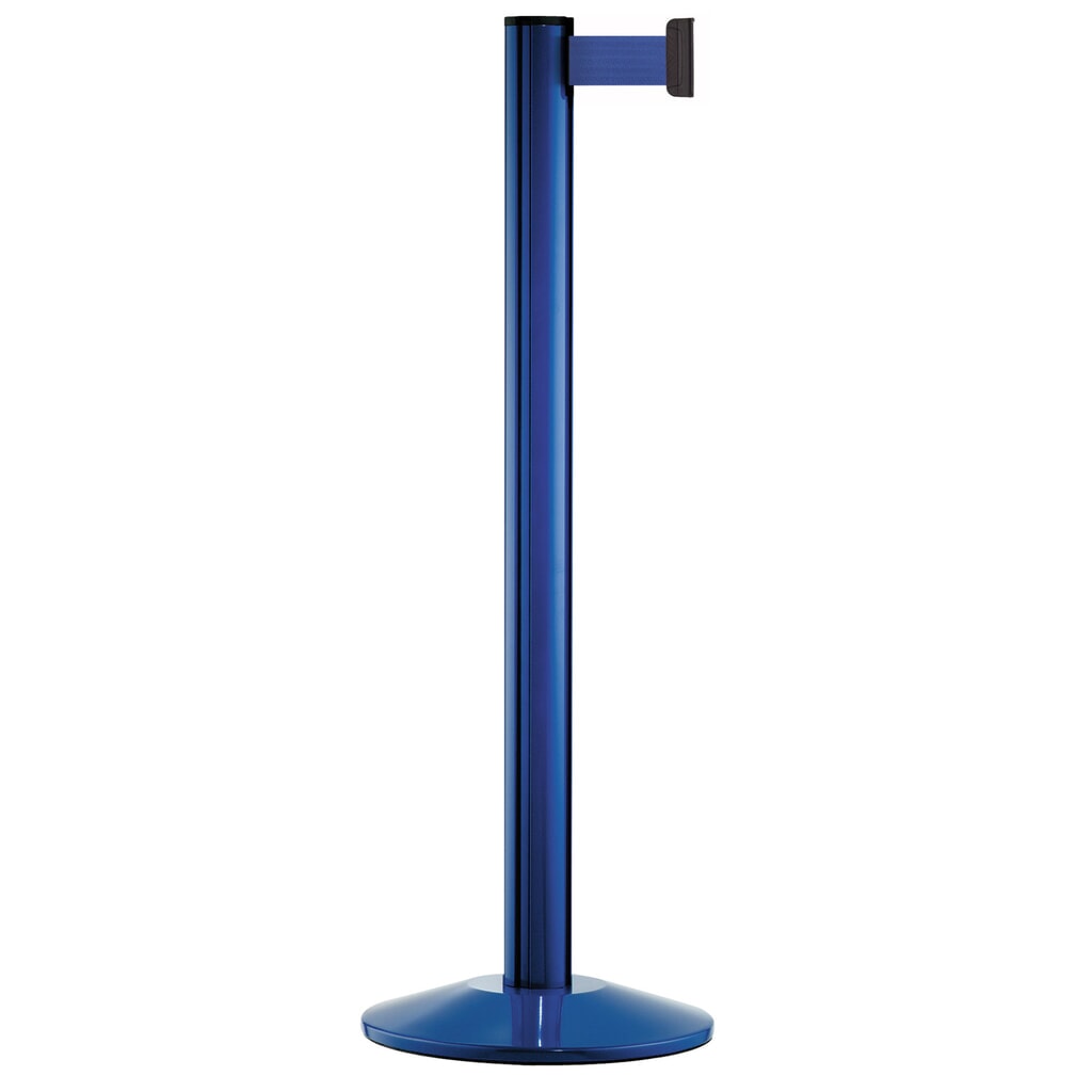 Produktabbildung: Personen-Leitsystem Classic, Ständer blau, Gurtfarbe blau