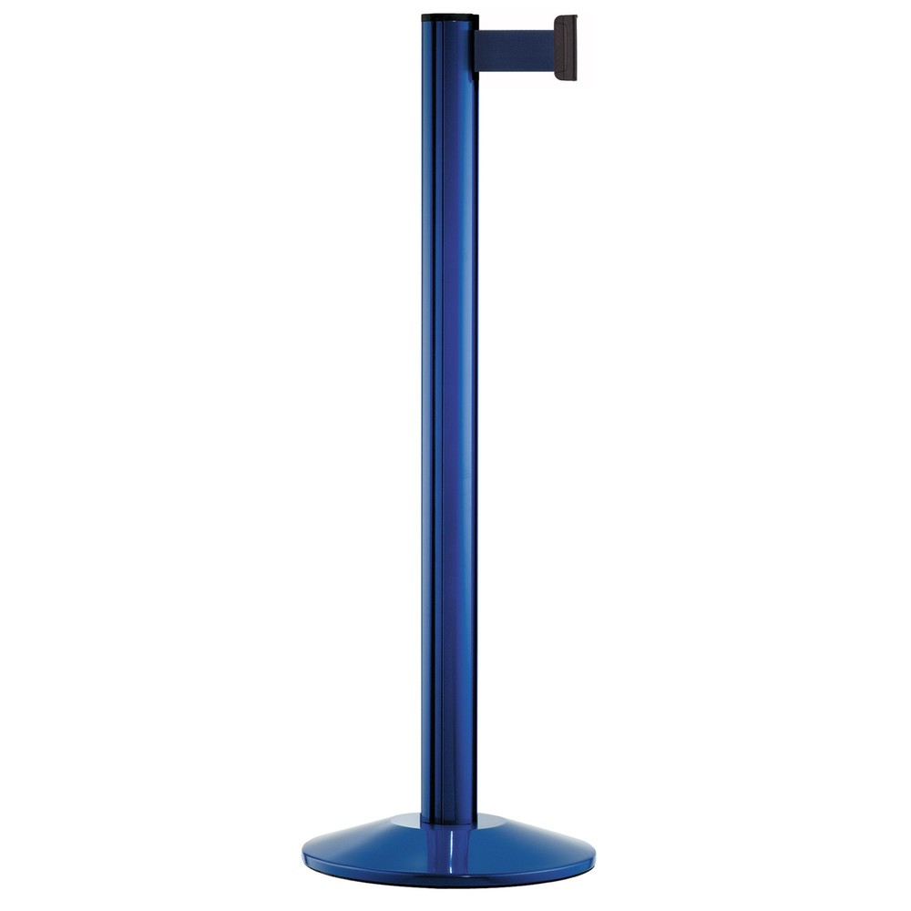 Produktabbildung: Personen-Leitsystem Classic, Ständer blau, Gurtfarbe dunkelblau