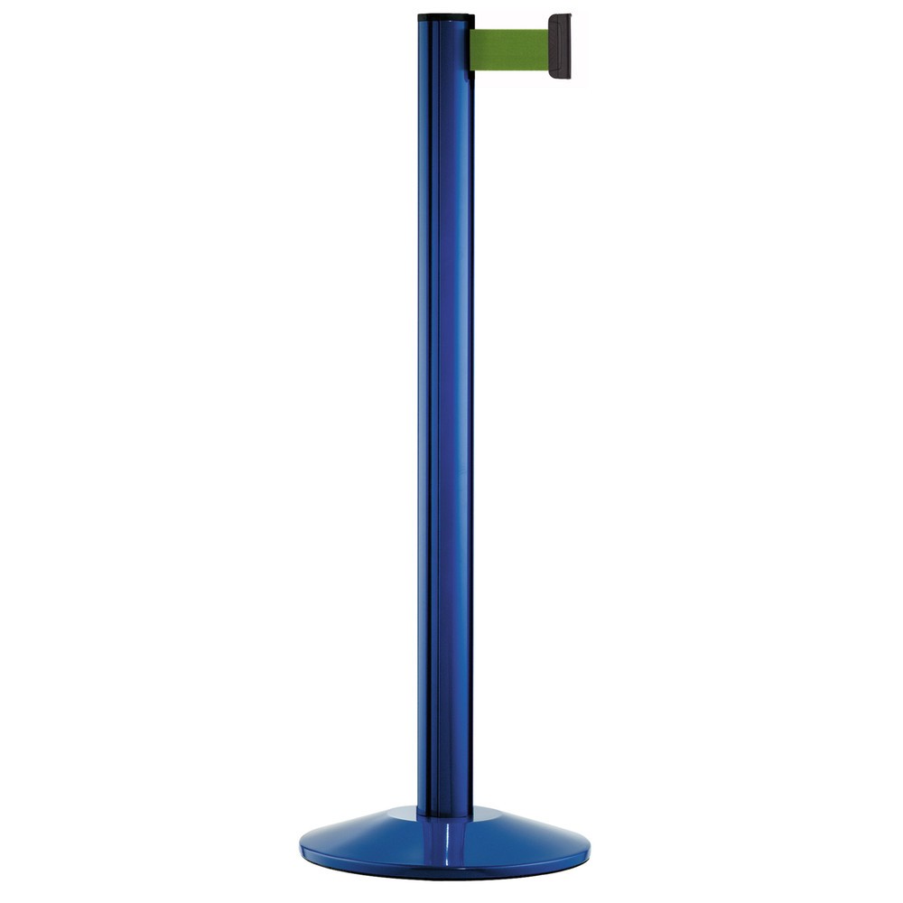 Produktabbildung: Personen-Leitsystem Classic, Ständer blau, Gurtfarbe grün