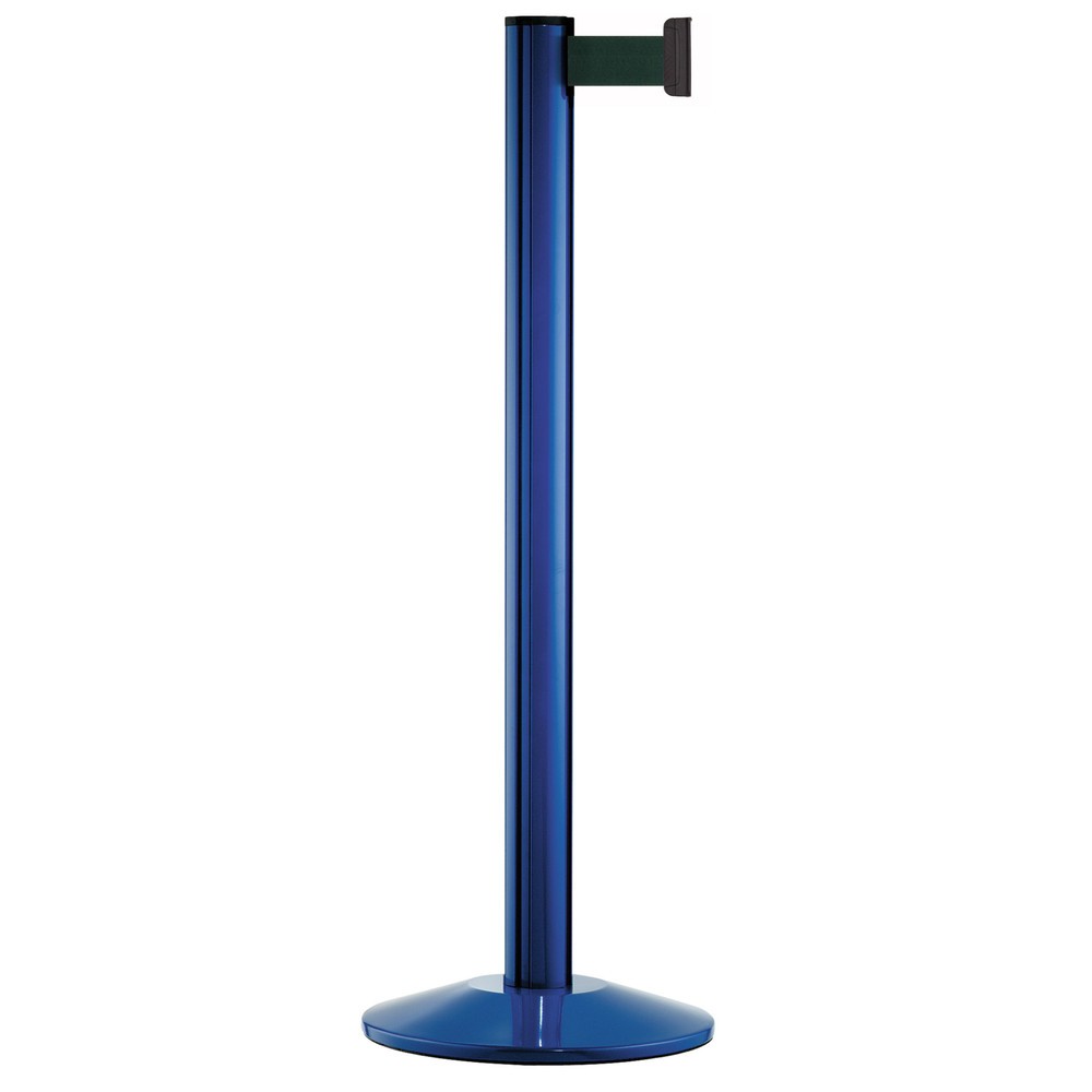 Produktabbildung: Personen-Leitsystem Classic, Ständer blau, Gurtfarbe oliv