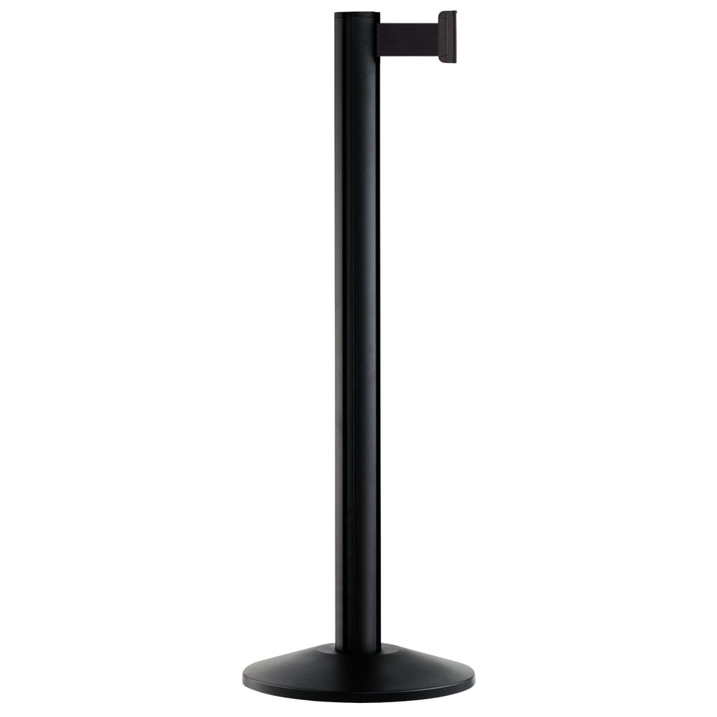 Personen-Leitsystem Classic, Ständer schwarz, Gurtfarbe schwarz Produktabbildung: Personen-Leitsystem Classic, Ständer schwarz, Gurtfarbe schwarz