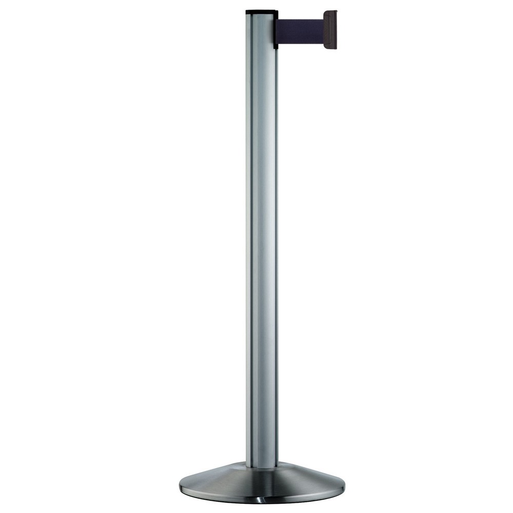 Produktabbildung: Personen-Leitsystem Extend, Ständer satiniert, Gurtfarbe navy