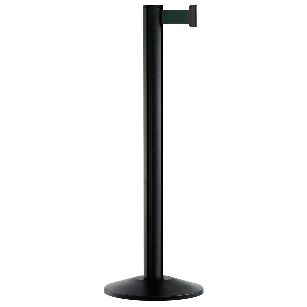 Produktabbildung: Personen-Leitsystem Extend, Ständer schwarz, Gurtfarbe oliv