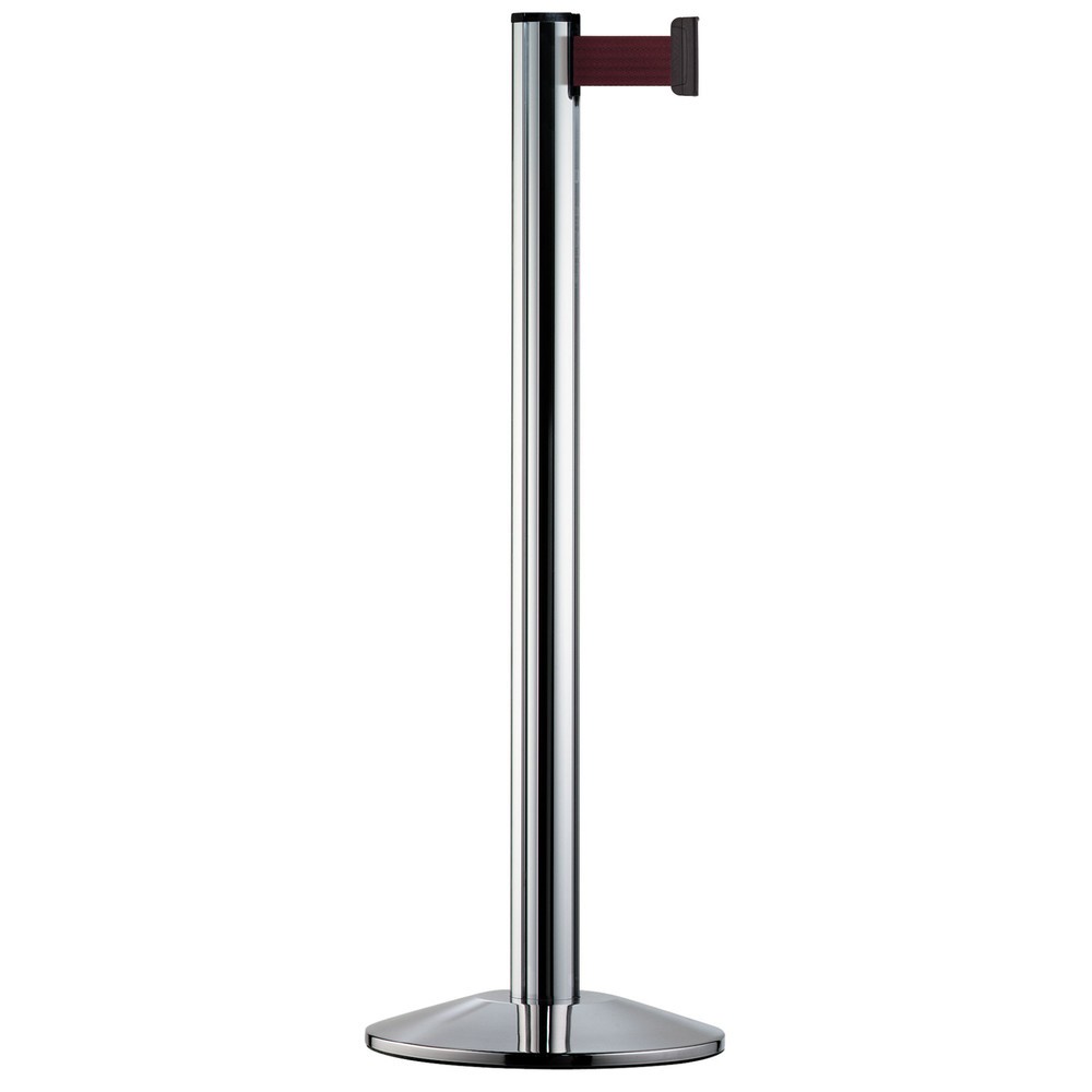 Produktabbildung: Personen-Leitsystem Extend, Ständer verchromt, Gurtfarbe bordeaux