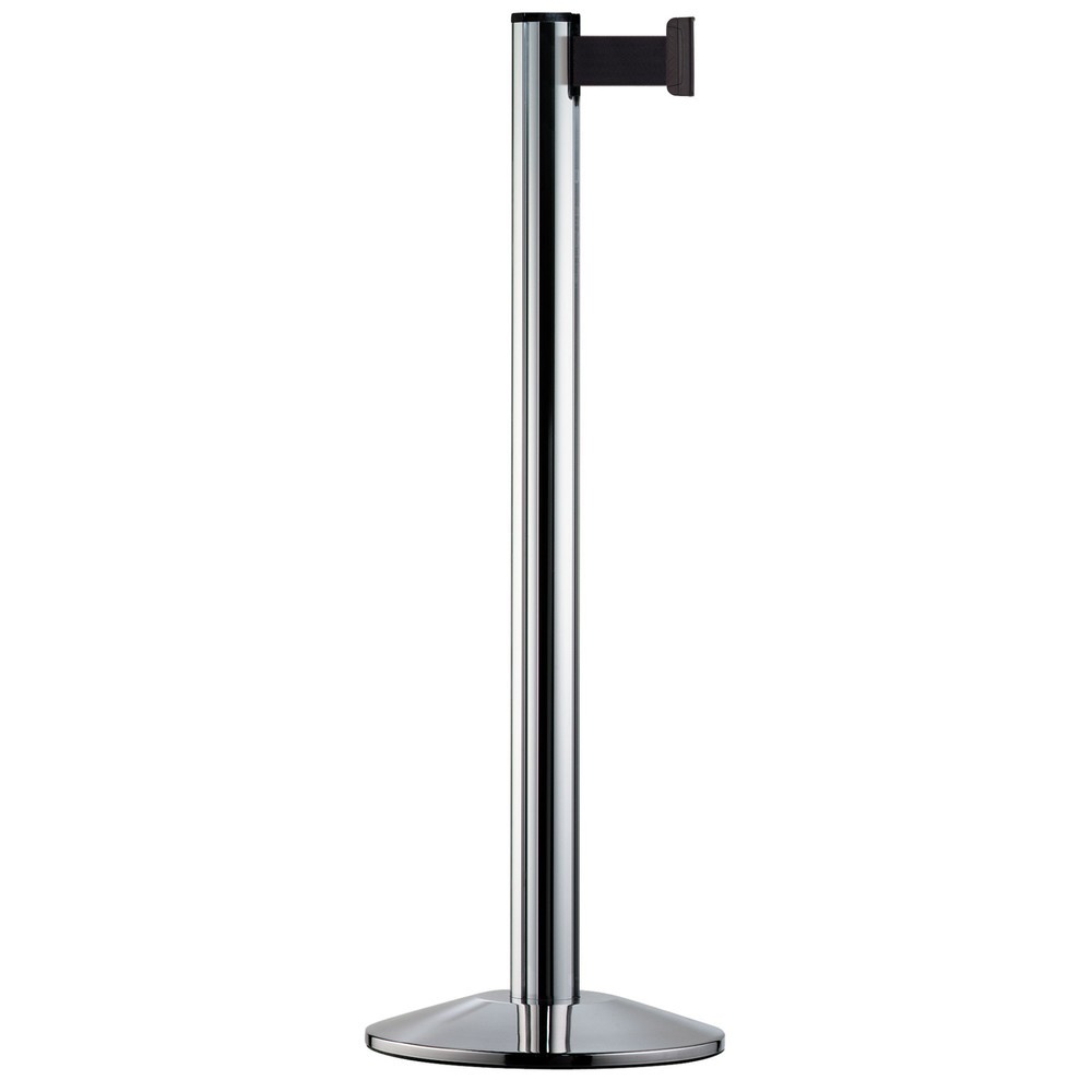 Produktabbildung: Personen-Leitsystem Extend, Ständer verchromt, Gurtfarbe schwarz