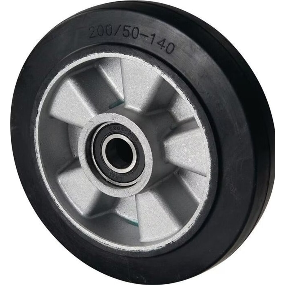 Produktabbildung Nr. 1: PFAFF Lenkrad, Rad-Ø 200 mm Alu-Guss-Felge, Vollgummi Naben-L. 55 mm Rad-B. 50 mm, f.Gabelhubwagen PFAFF b.Baujahr 10/2014