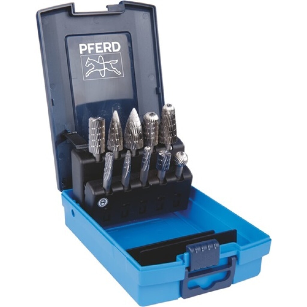 Produktabbildung: Frässtiftesatz 81 Schaft-D.6mm 10tlg.HSS Verz.3 Ku.-Kassette PFERD