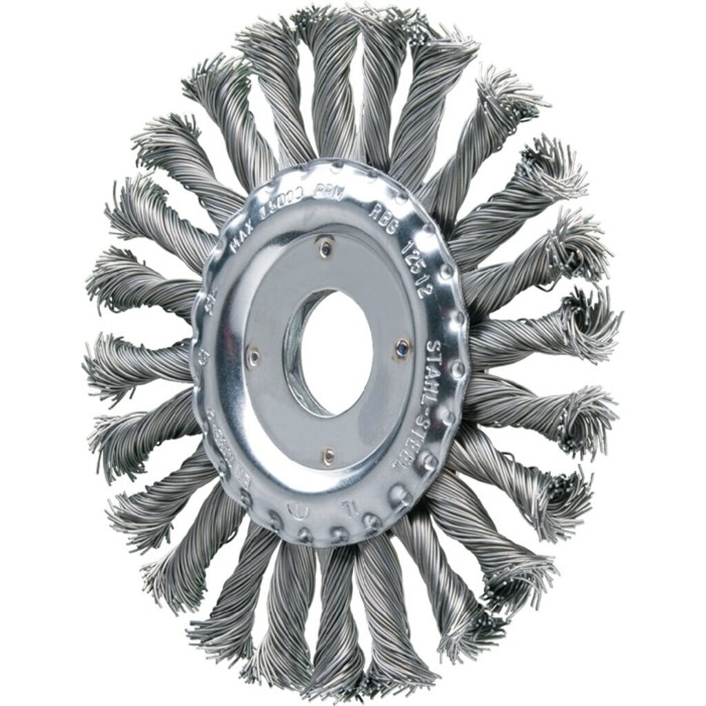 Produktabbildung: PFERD Rundbürste RBG 12512/22,2 CT ST 0,50, Stahl 12 mm, Ø 125 mm Drahtstärke 0,5 mm, 12500 min-¹