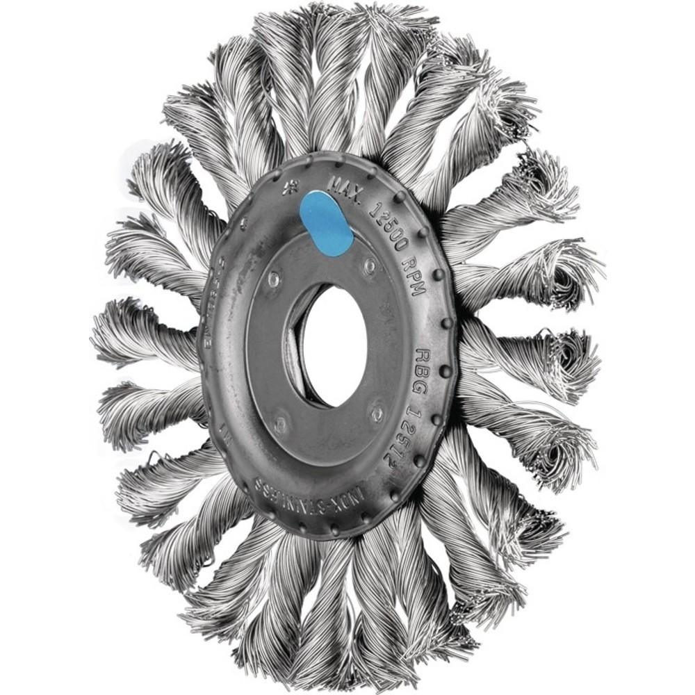 Produktabbildung: PFERD Rundbürste RBG 12512/22,2 CT INOX 0,35, VA 12 mm, Ø 125 mm Drahtstärke 0,35 mm, 12500 min-¹