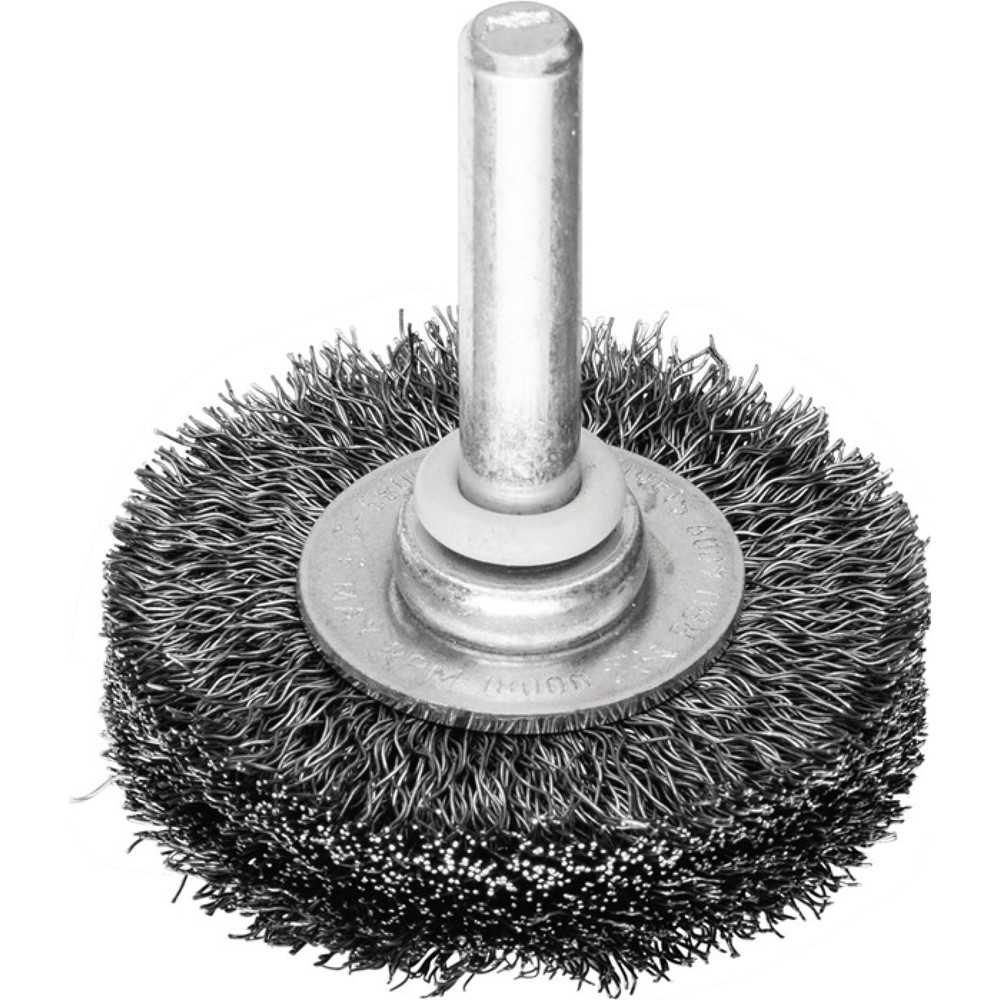 Produktabbildung: PFERD Rundbürste RBU 5015/6 ST 0,20, Stahl 15 mm 15000 min-¹, Ø 50 mm 6 mm Drahtstärke 0,2 mm