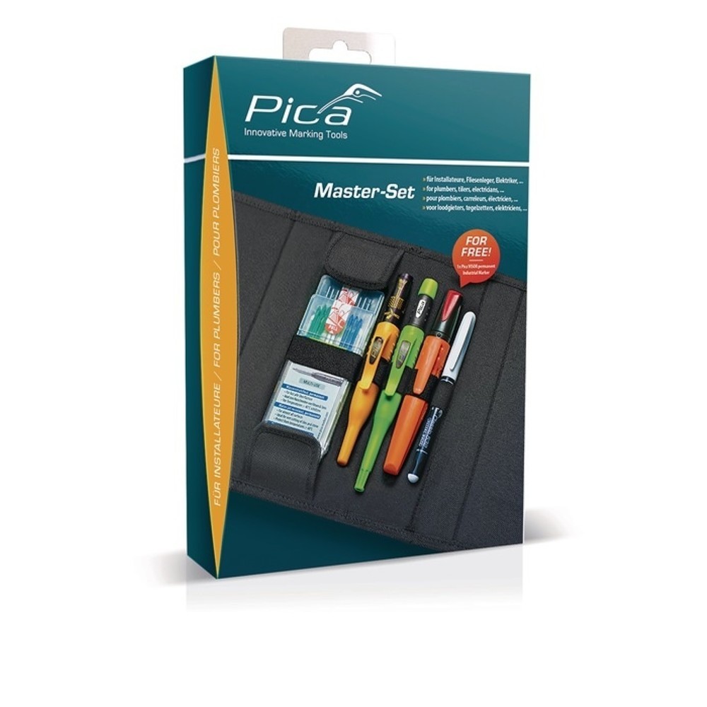 Produktabbildung Nr. 3: PICA Bau-/Tieflochmarker Master-Set Installateur, sortiert