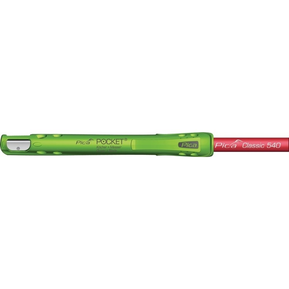 Produktabbildung Nr. 2: PICA Köcher Pocket, mit Spitzmesser, für Blei-/Markierstifte, mit 1 Zimmermannsbleistift