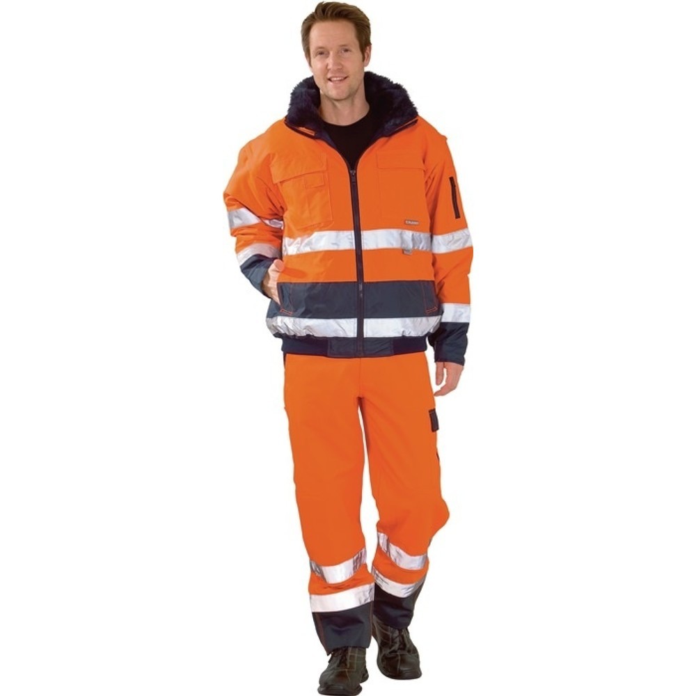 Produktabbildung: PLANAM Warnschutz-Comfortjacke, orange/marine, Größe XL