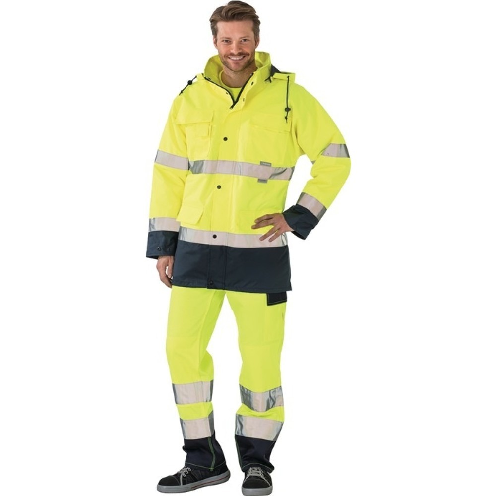Produktabbildung: PLANAM Warnschutzparka Gr.XXL gelb/marine