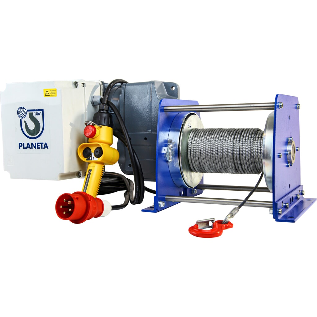 PLANETA Elektro-Seilwinde PFW-C, Seillänge 50 m, TK 250 kg, 400 V Produktabbildung: PLANETA Elektro-Seilwinde PFW-C, Seillänge 50 m, TK 250 kg, 400 V