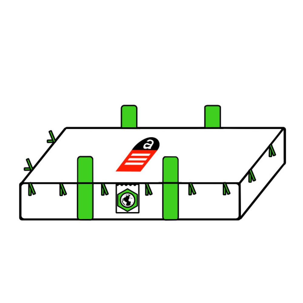 Produktabbildung: Plattenbag Transportsack, mit Hebeschlaufen, Tragfähigkeit 1.700 kg