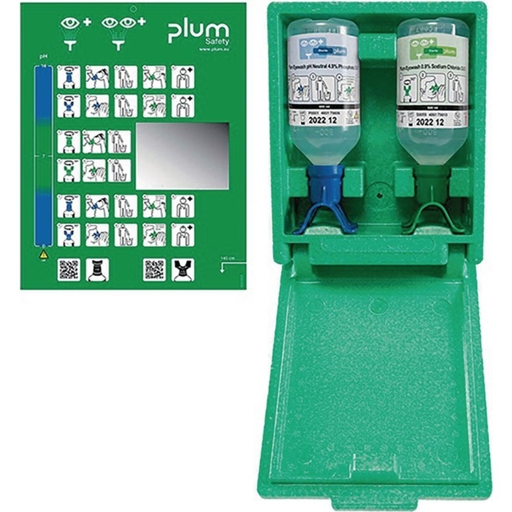 Produktabbildung: Plum Augennotfallstation DUO, 0,5l pH Neut.DUO,0,5l Augenspüllös.DUO