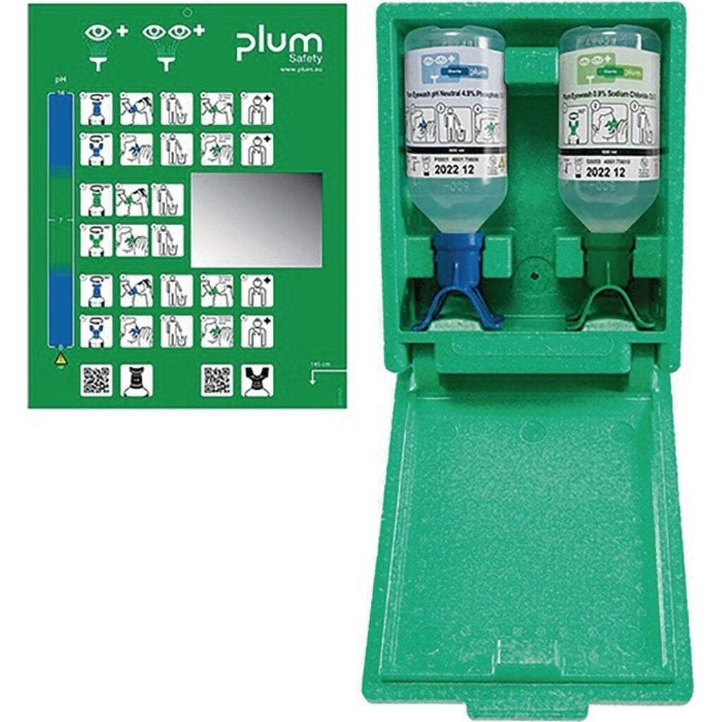 Produktabbildung: Plum Augennotfallstation DUO, 0,5l pH Neut.DUO,0,5l Augenspüllös.DUO