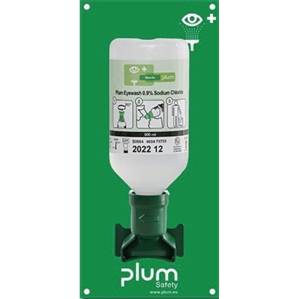 Plum Augenspülstation, 0,5 l HxBxTca., Haltbarkeit 3 Jahre(ungeöffnete Flasche) Produktabbildung: Plum Augenspülstation, 0,5 l HxBxTca., Haltbarkeit 3 Jahre(ungeöffnete Flasche)