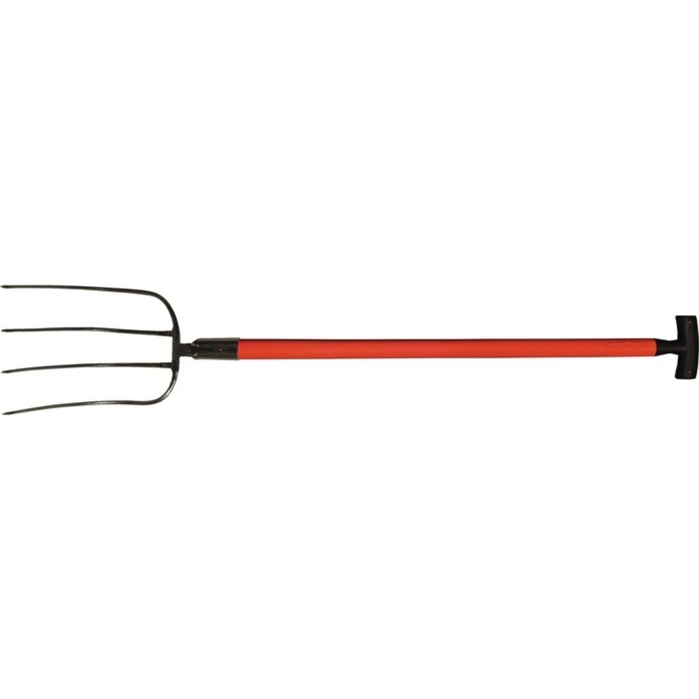 Produktabbildung: POLET Dunggabel Zinken-L.320mm 4 Zinken Fiberglas T-Stiel 3001 G.1630g