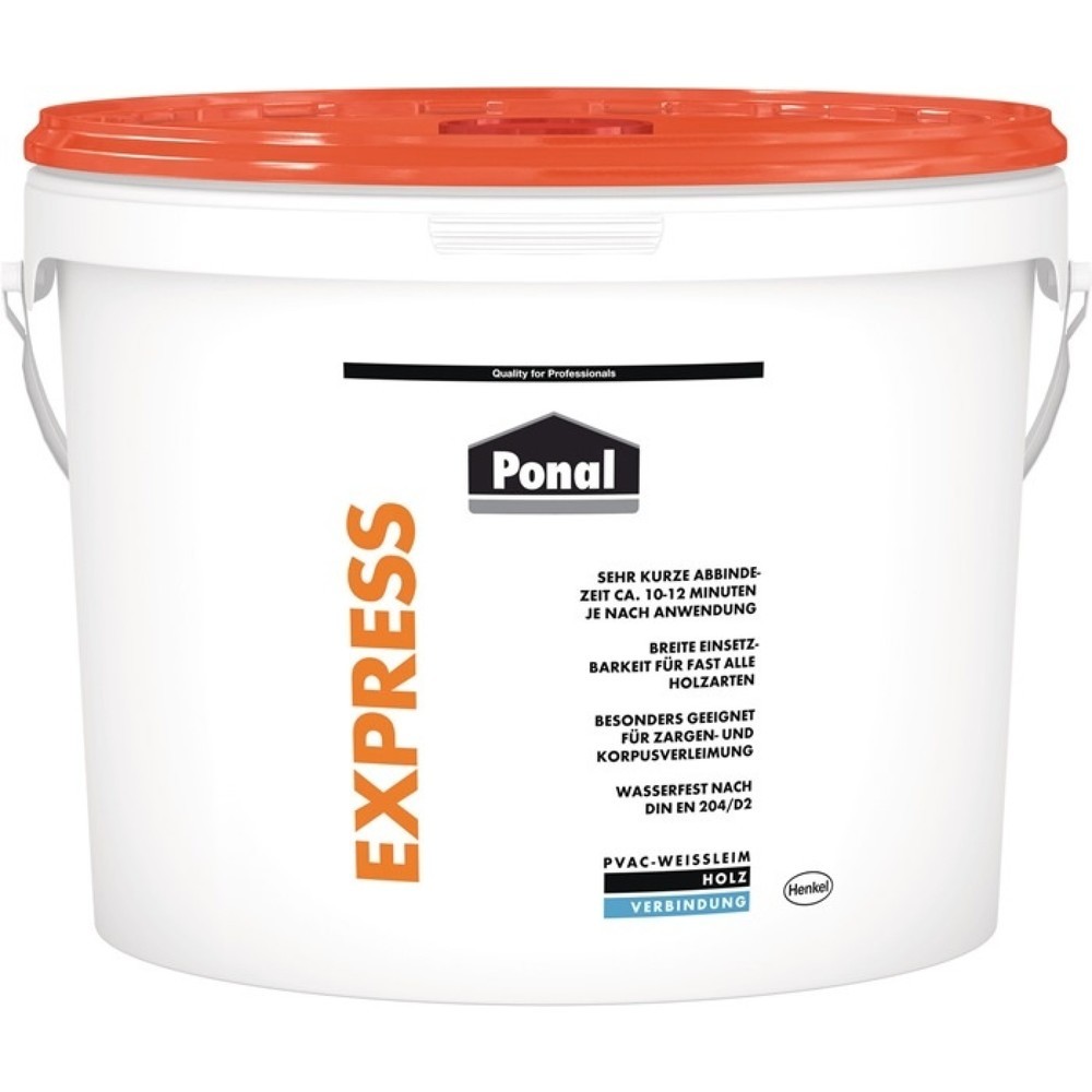 Produktabbildung: PONAL Holzleim Express, EN 204: D1, D2, 10 kg, Eimer