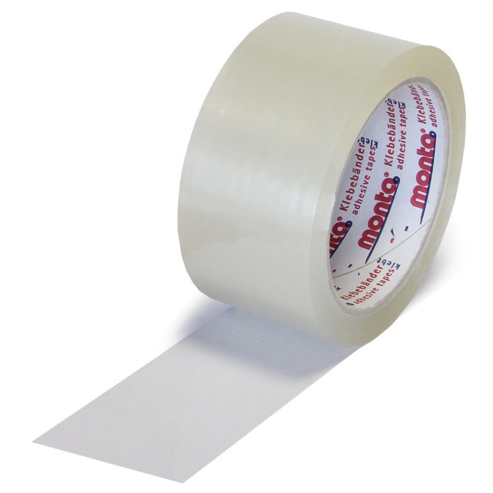 Produktabbildung: PP-Klebeband, 50 mm breit x 66 lfm, Stärke 48 µ, leise, transparent, monta 610