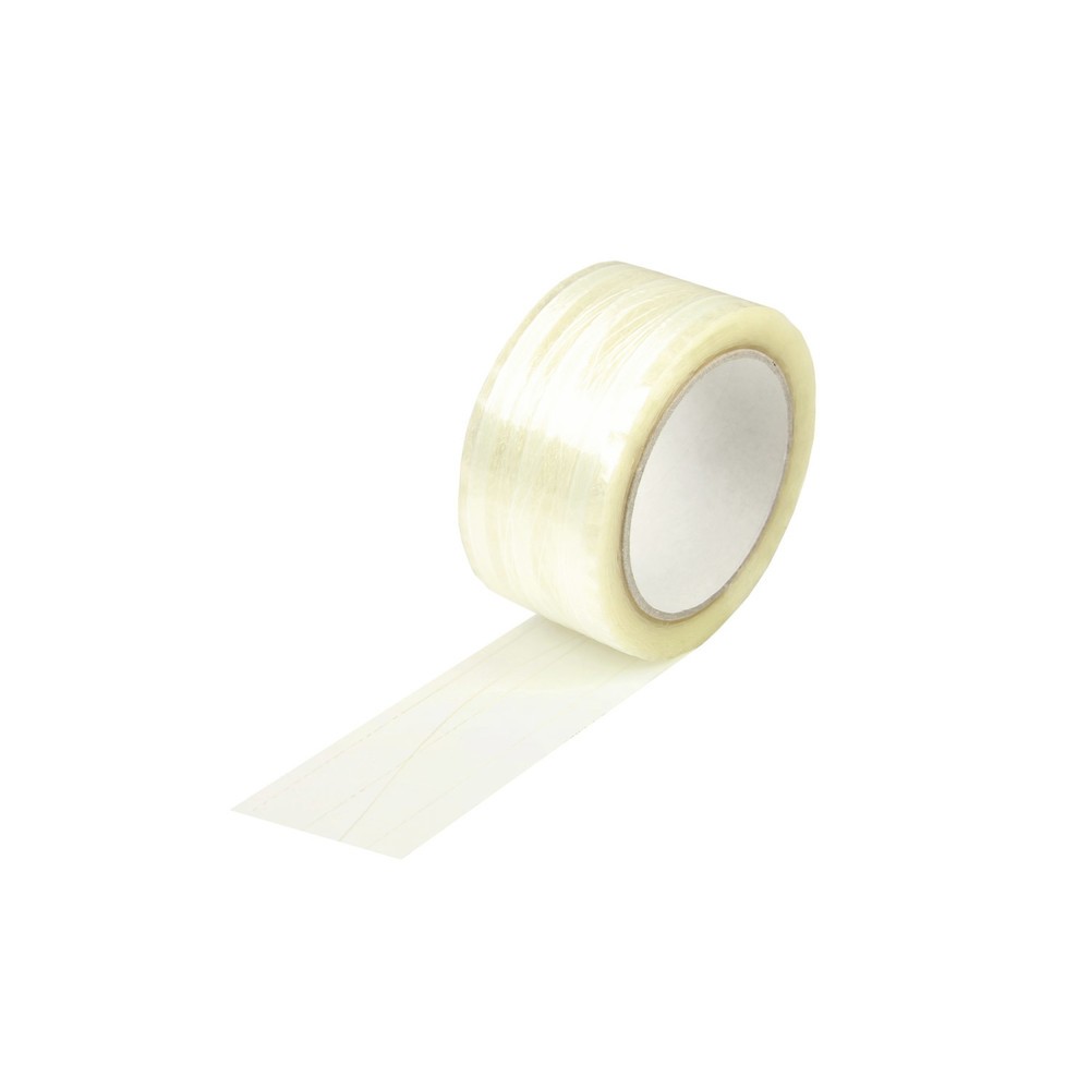 Produktabbildung: PP-Klebeband, fadenverstärkt, 50mm breitx66lfm., 46µ, transparent, Hotmeltkleber