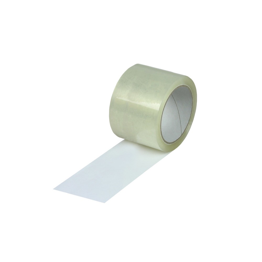 Produktabbildung: PP-Packband , 75 mm breit x 66 lfm. , transparent, leise, 48 µ, Acrylatkleber