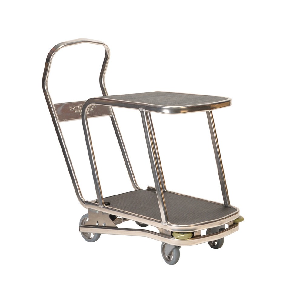 Produktabbildung: Matador ergonomischer Aluminium-Plattformwagen S mit 2 Etagen - verstellbar