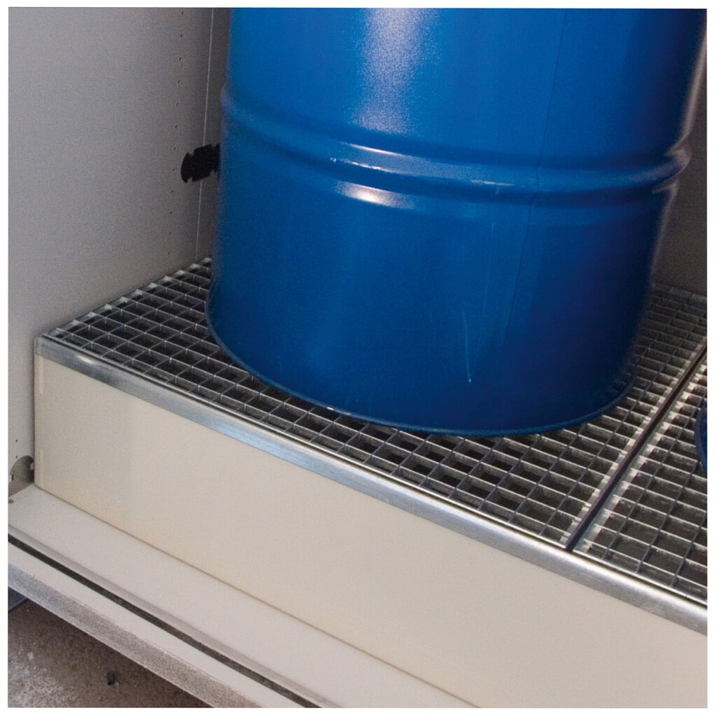 PRIORIT Umweltschrank FBX90, für 2 x 200 Liter Fässer, HxBxT 2.622 x 1.500 x 1.000 mm Produktabbildung Nr. 3: PRIORIT Umweltschrank FBX90, für 2 x 200 Liter Fässer, HxBxT 2.622 x 1.500 x 1.000 mm