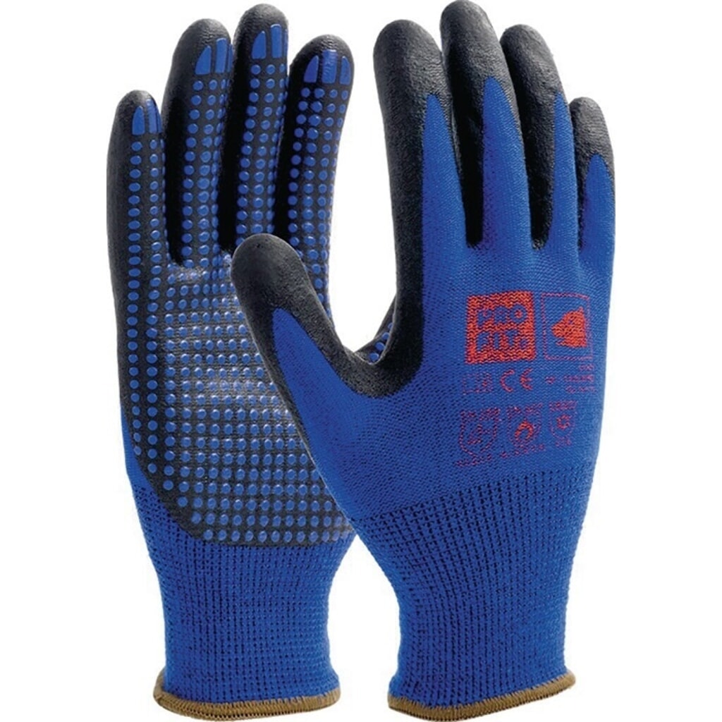 Produktabbildung: PRO FIT Nitril-Feinstrickhandschuh NI-Thermo, Größe 8 blau